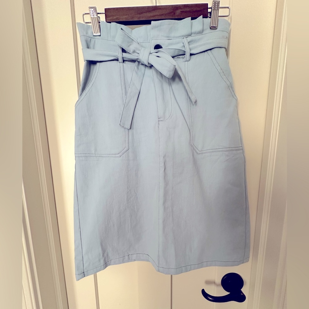 Bohme tie front knee length skirt, size XS/S